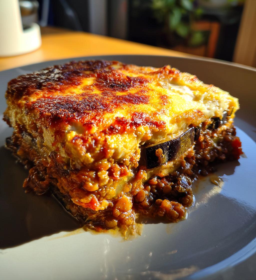vegan moussaka lentils gluten free - detail 1