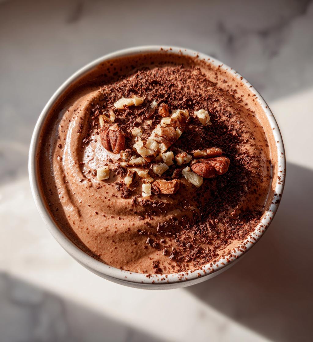 vegan peanut butter mousse - detail 1