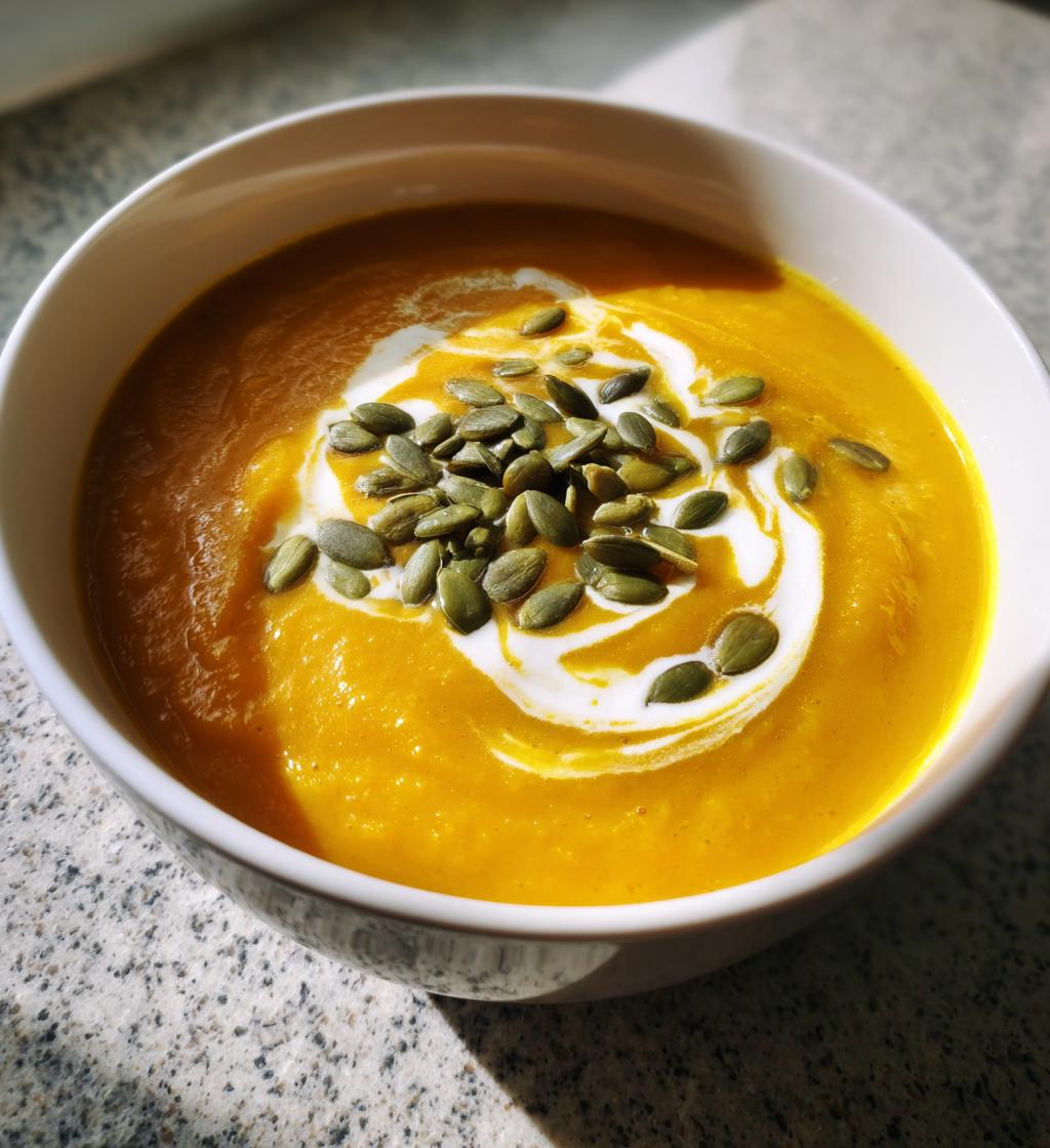 vegan pumpkin soup - detail 1