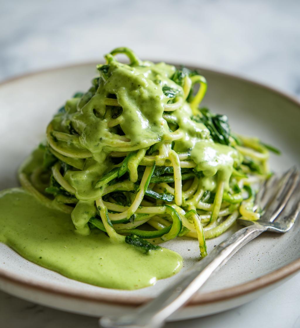 vegan spinach pasta sauce recipe - detail 1