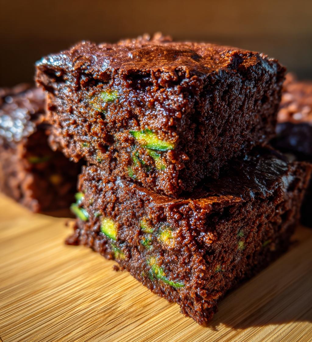 vegan zucchini brownies - detail 1