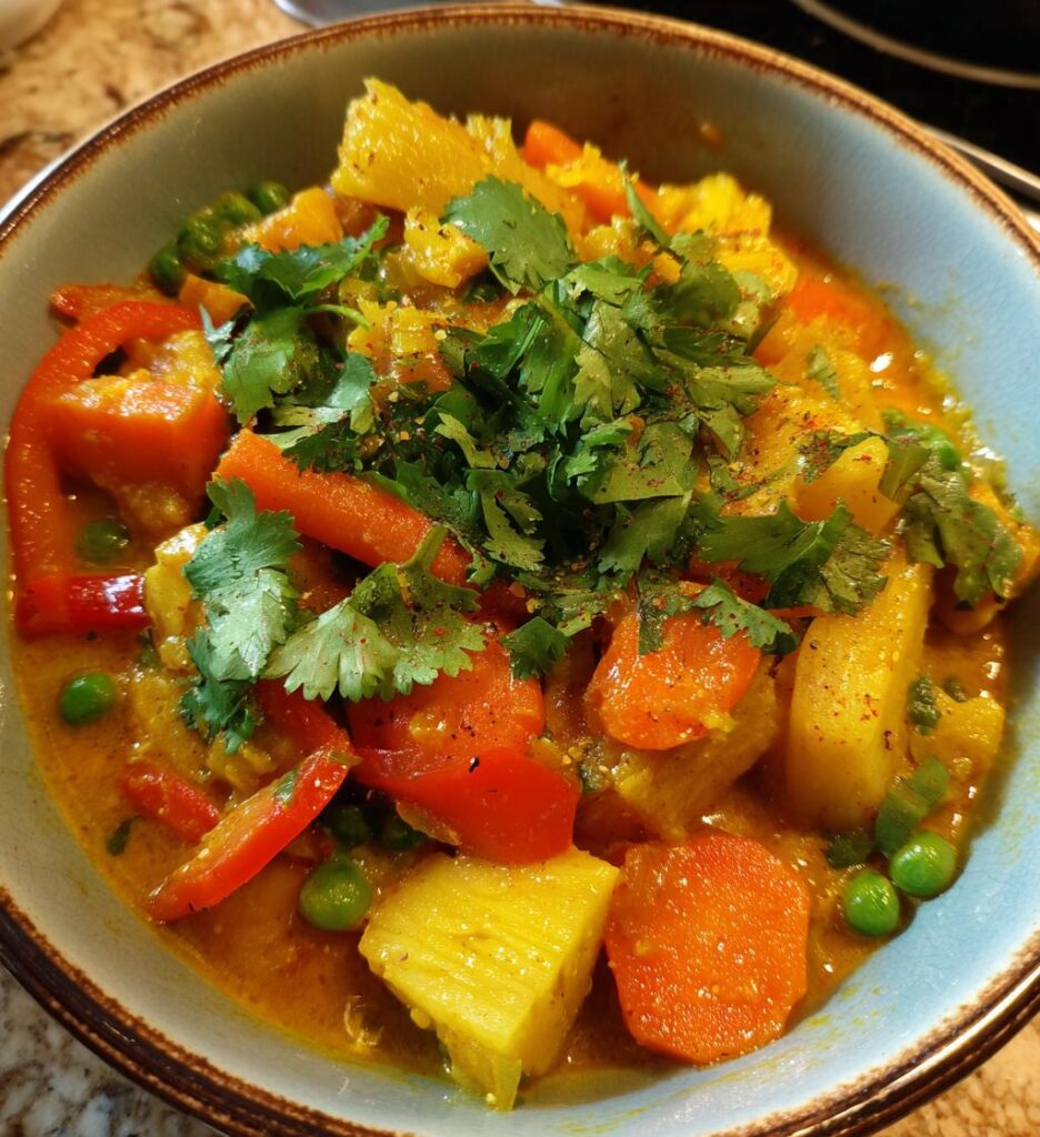 vegetable curry coconut milk pineapple