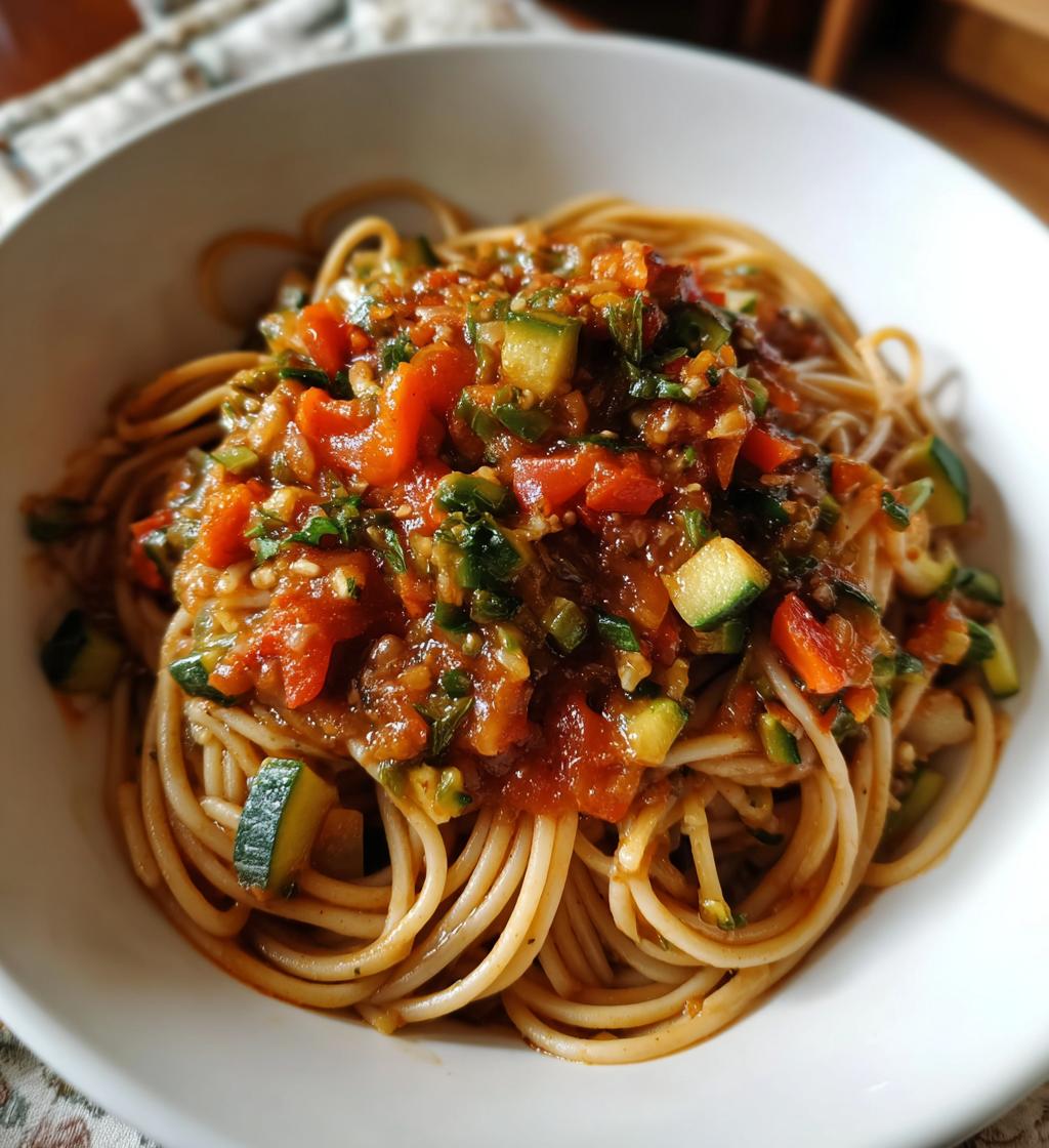 veggie pasta sauce - detail 1