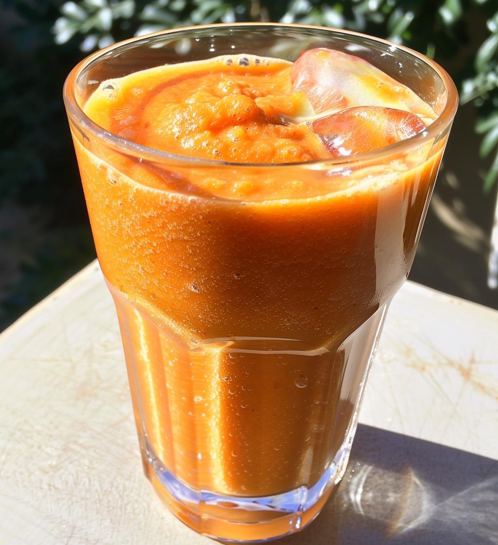 Apple Carrot Smoothie (no milk, no sweeteners) - detail 1