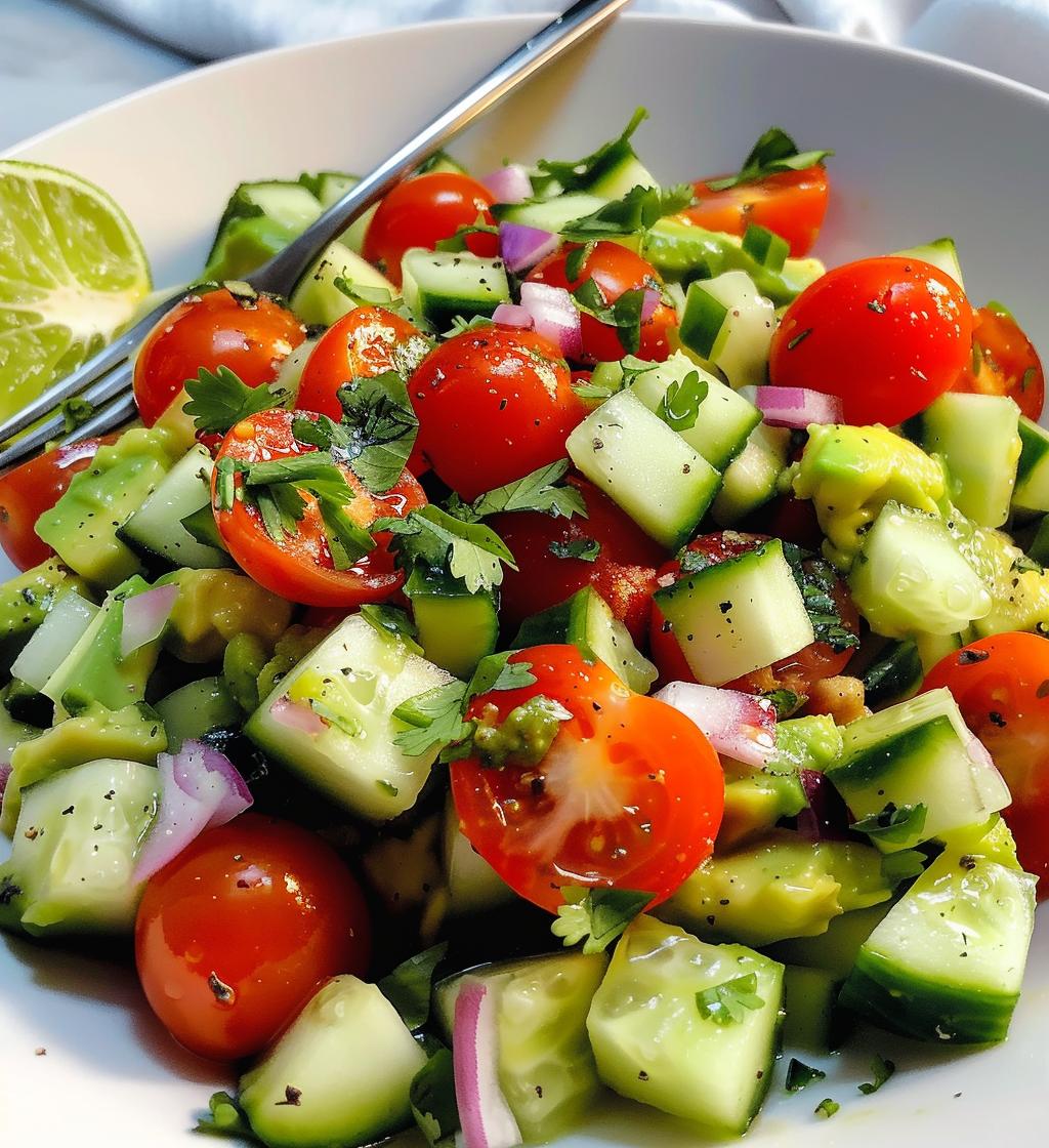 Avocado + Tomato Cucumber Bowl - detail 1