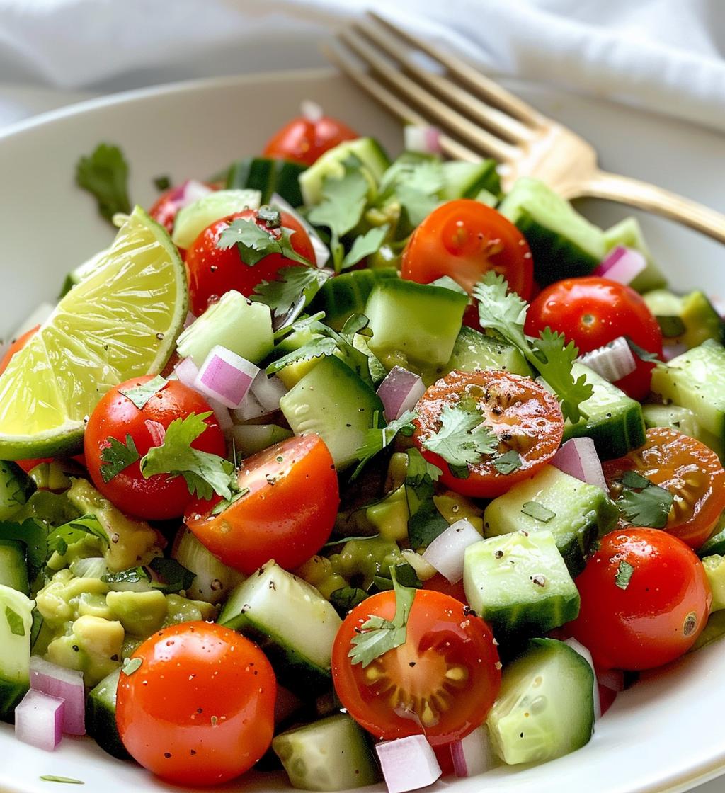 Avocado + Tomato Cucumber Bowl