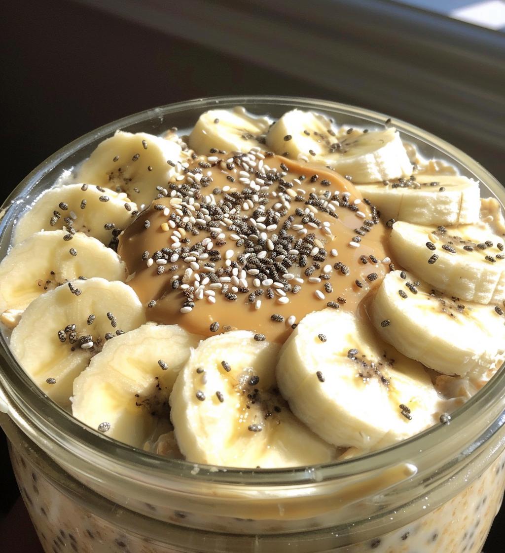 Banana Almond Overnight Oats (no sweeteners)