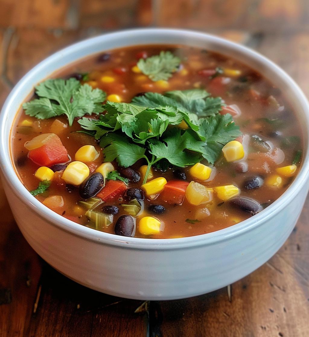Black Bean Southwest Soup - detail 1