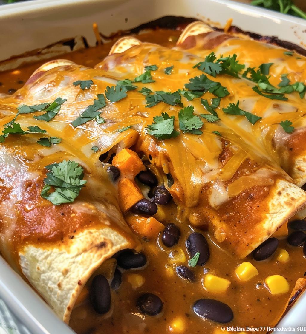 Black Bean & Sweet Potato Enchiladas