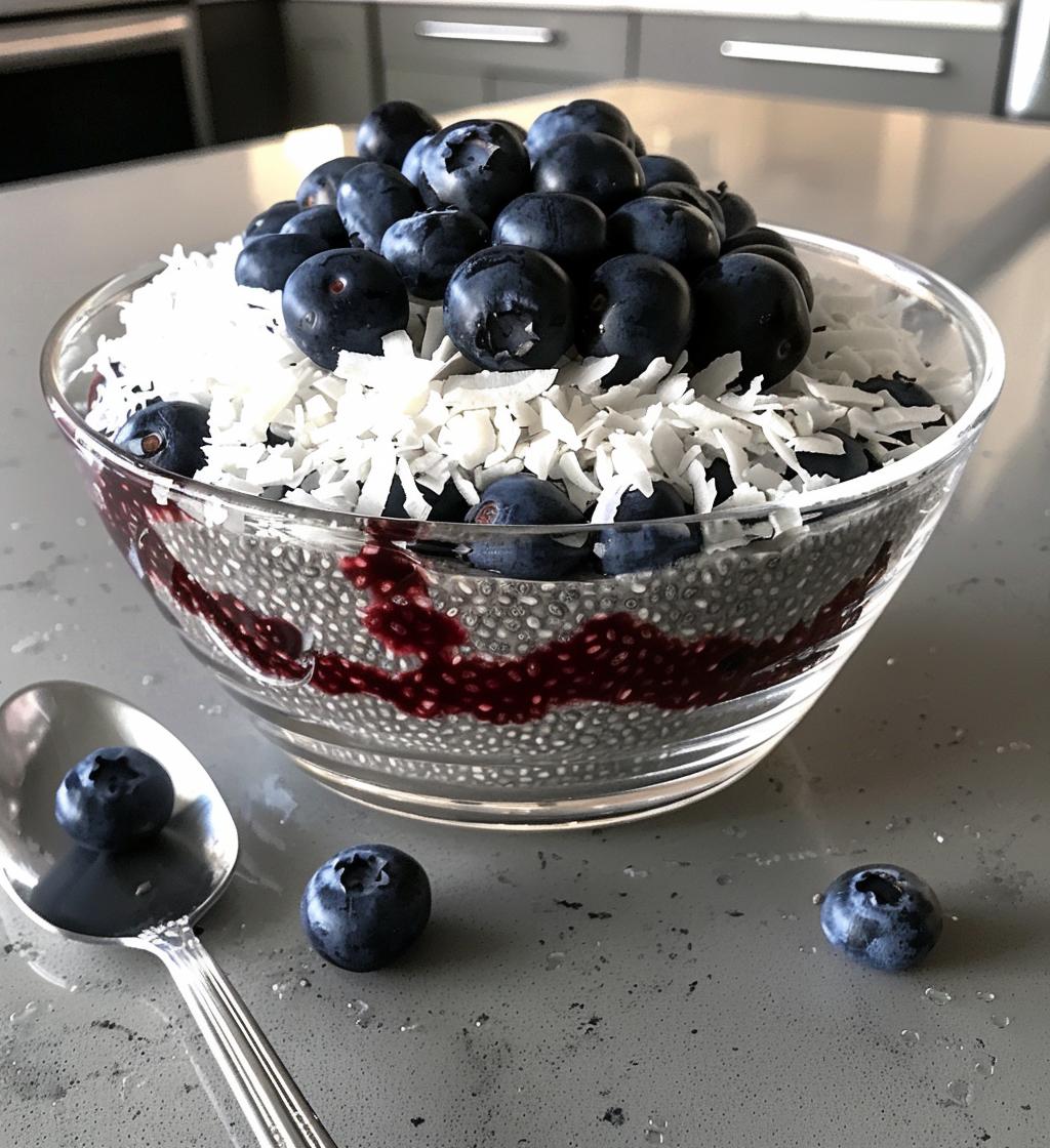 Blueberry Coconut Chia Pudding (unsweetened) - detail 1