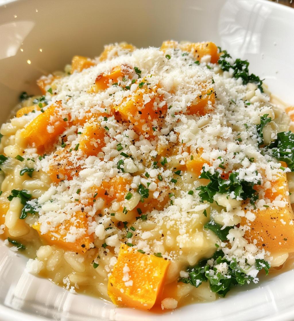 Butternut Squash & Kale Risotto (Light)