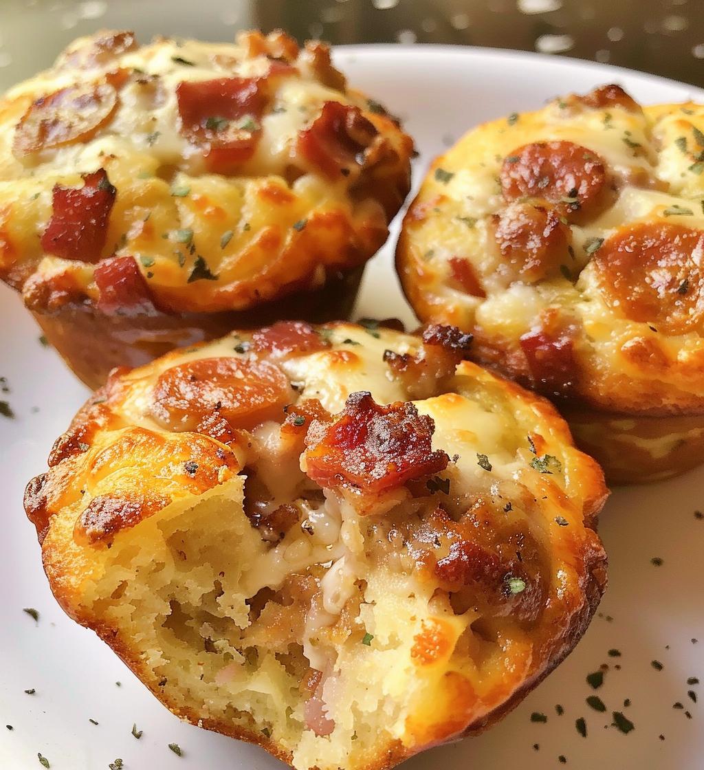 Carnivore Pizza Muffins - detail 1