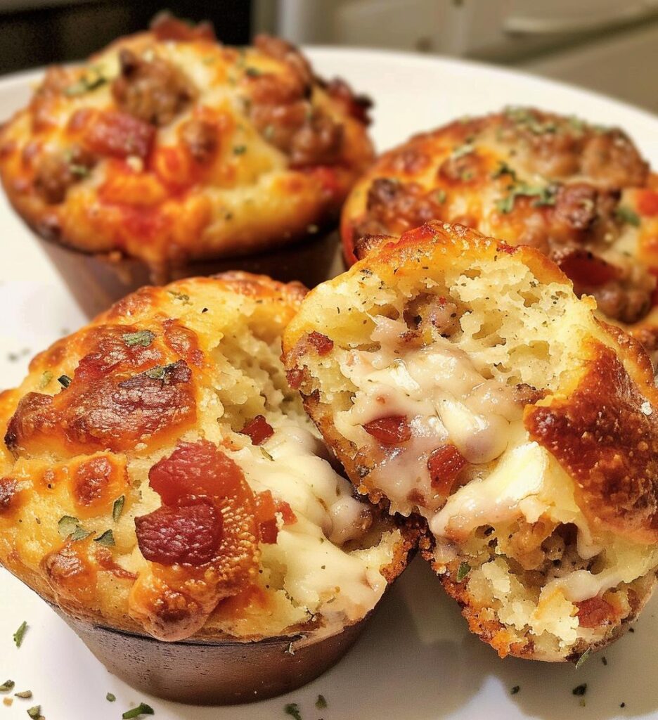 Carnivore Pizza Muffins