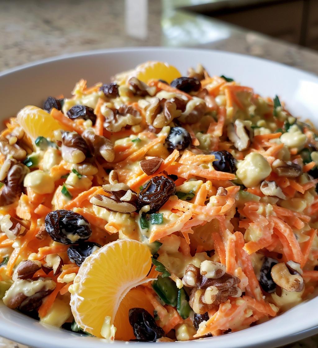 Carrot Raisin Orange Salad - detail 1