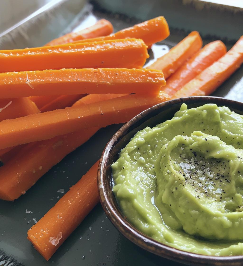 Carrot Sticks + Avocado Dip