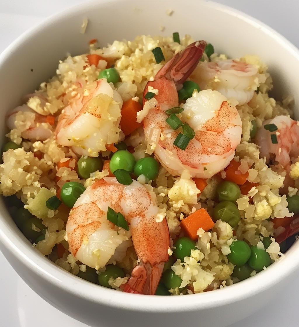 Cauliflower Fried “Rice” with Shrimp - detail 1