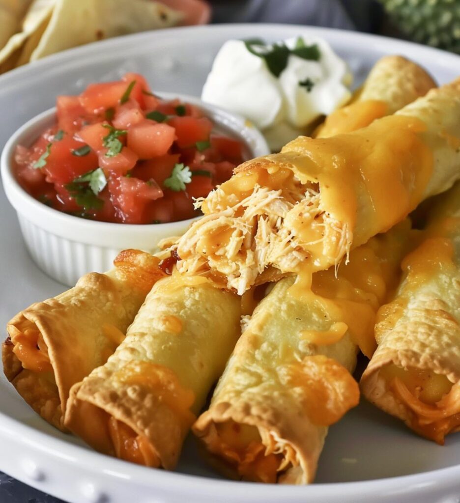 Cheesy Chicken Taquitos