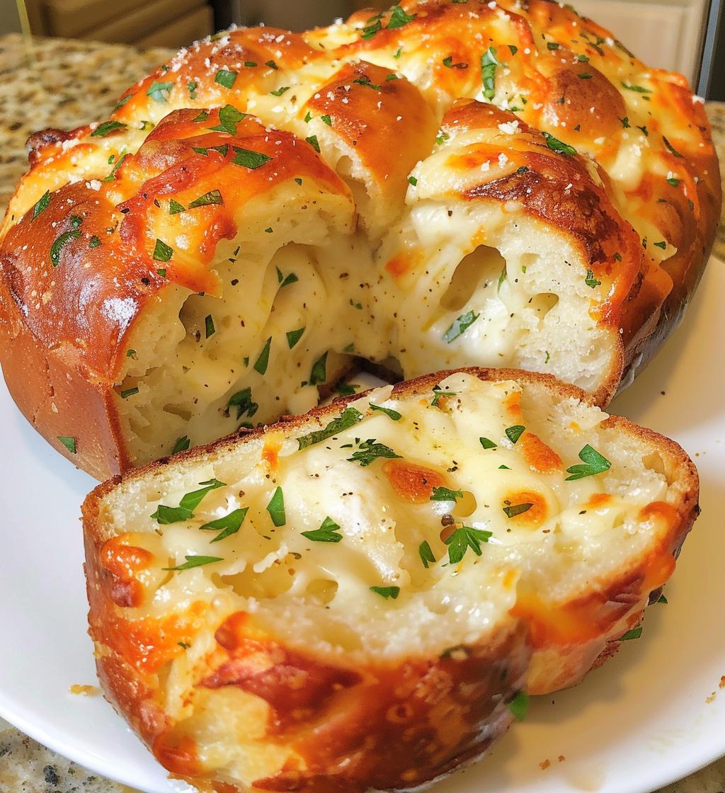 Cheesy Pull-Apart Garlic Bread - detail 1