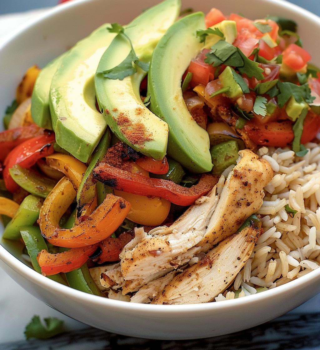 Chicken Fajita Veggie Bowls - detail 1