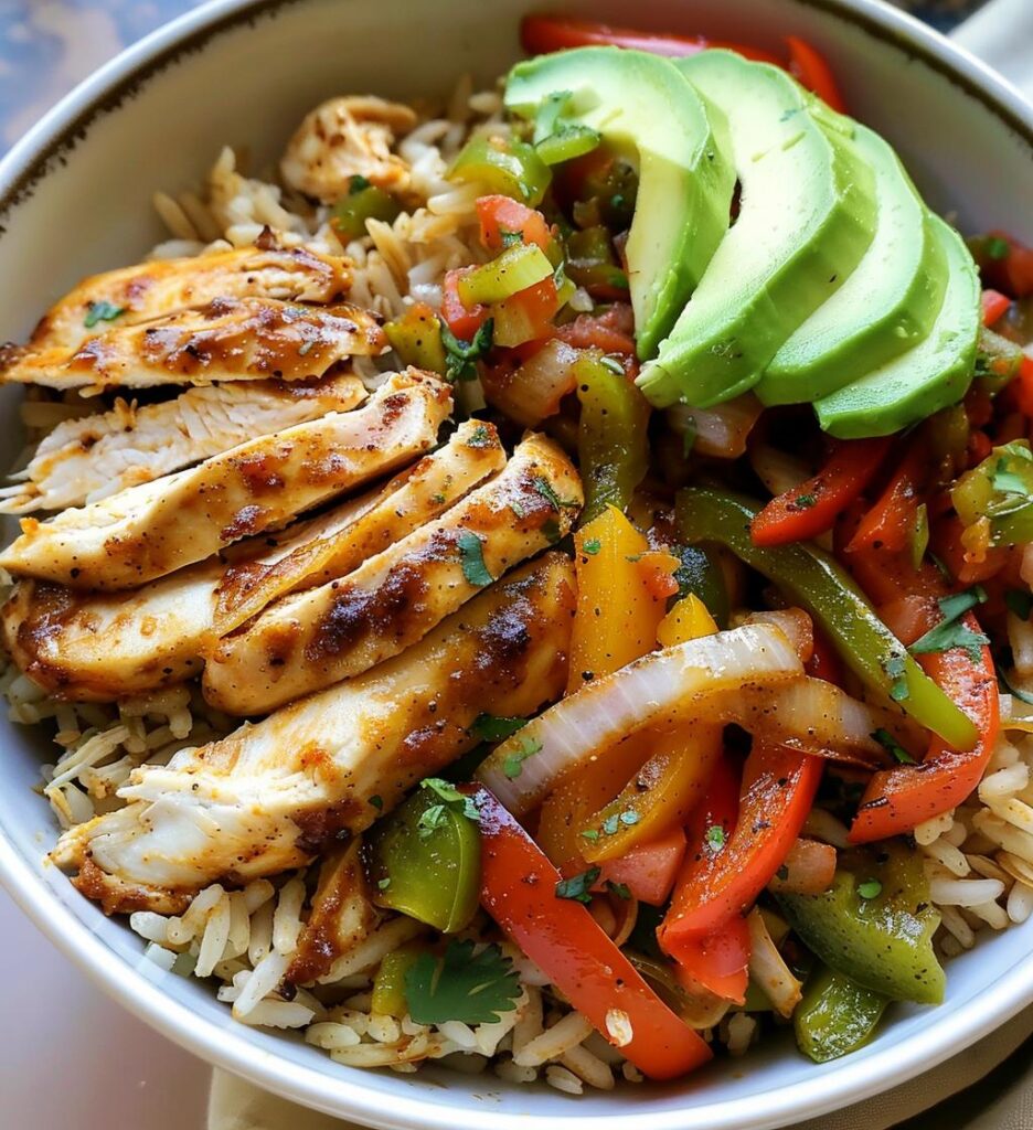 Chicken Fajita Veggie Bowls