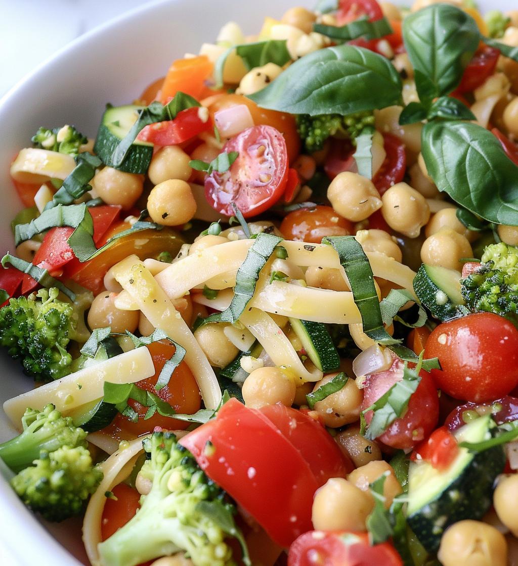 Chickpea Pasta Primavera - detail 1