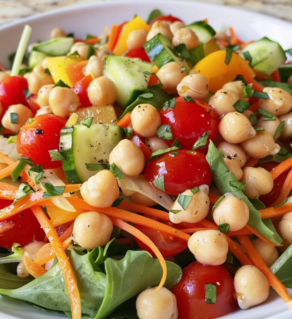 Chickpea Rainbow Veggie Bowl