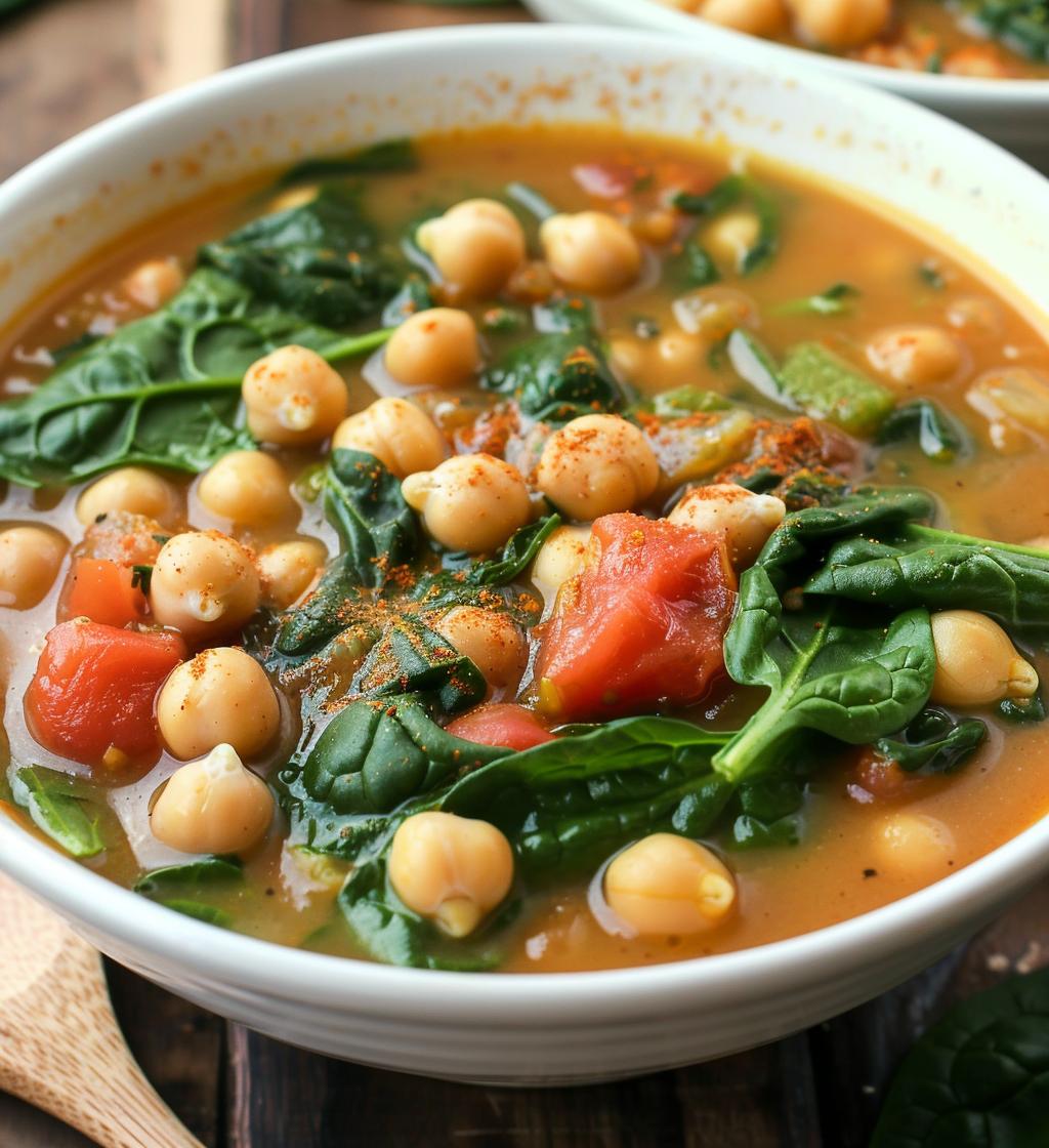 Chickpea Spinach Stew - detail 1