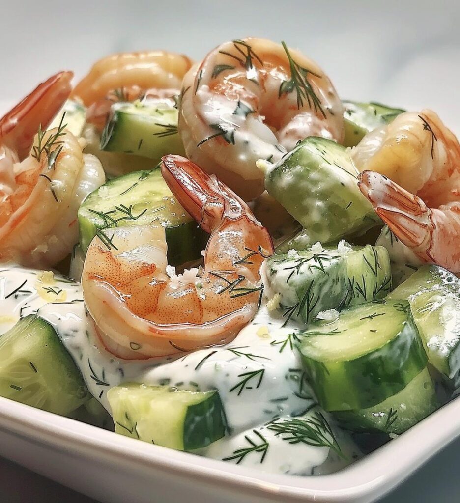 Creamy Cucumber Shrimp Salad