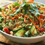 Crunchy Thai Quinoa Salad with Peanut Dressing