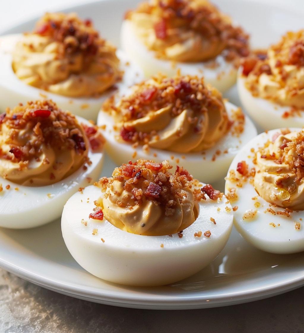 Deviled Eggs with Crispy Bacon - detail 1