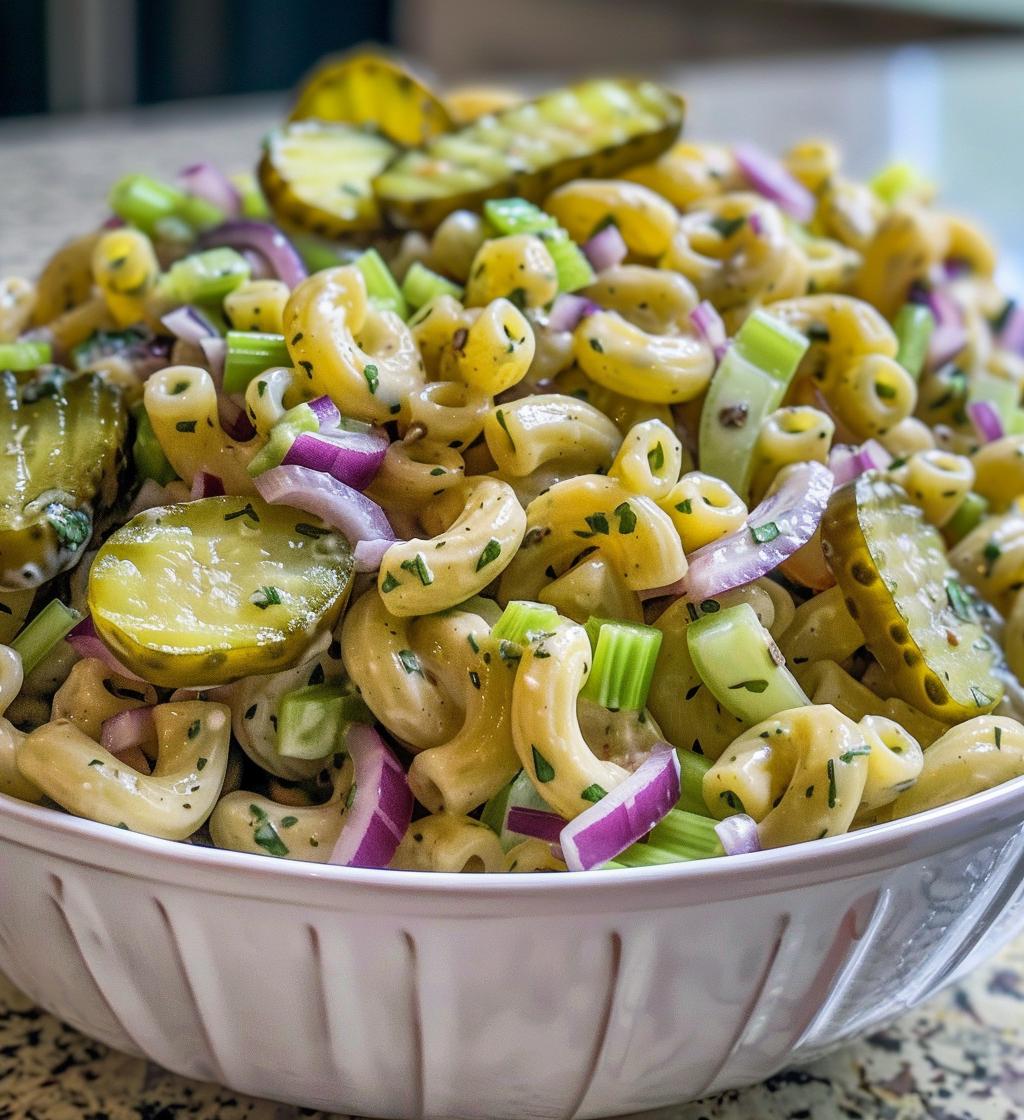 Dill Pickle Pasta Salad