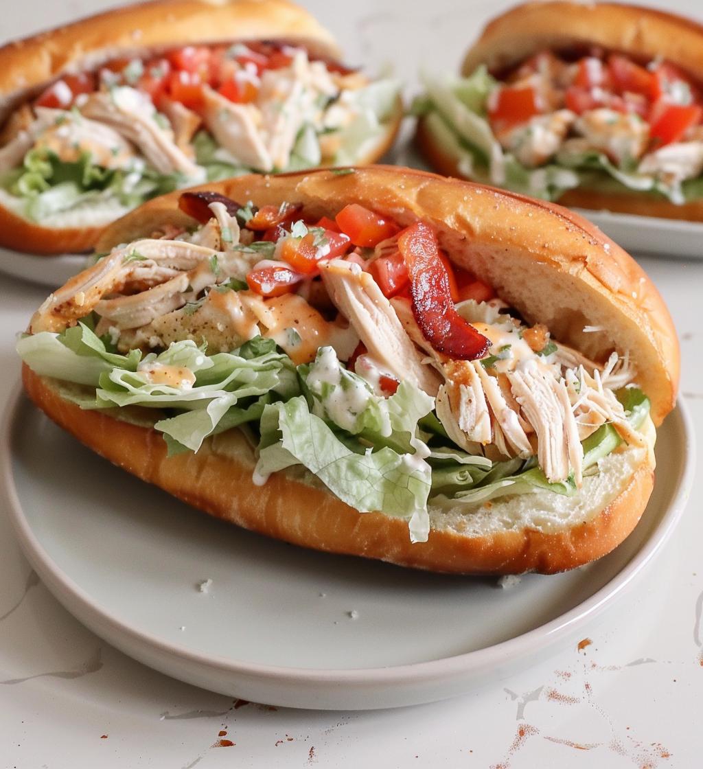 Easy Chopped Chicken Bacon Ranch Sandwich Recipe - detail 1