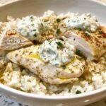 Easy Dump-and-Bake Chicken Tzatziki and Rice