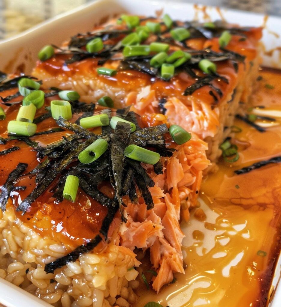 Easy Spicy Salmon Sushi Bake Recipe