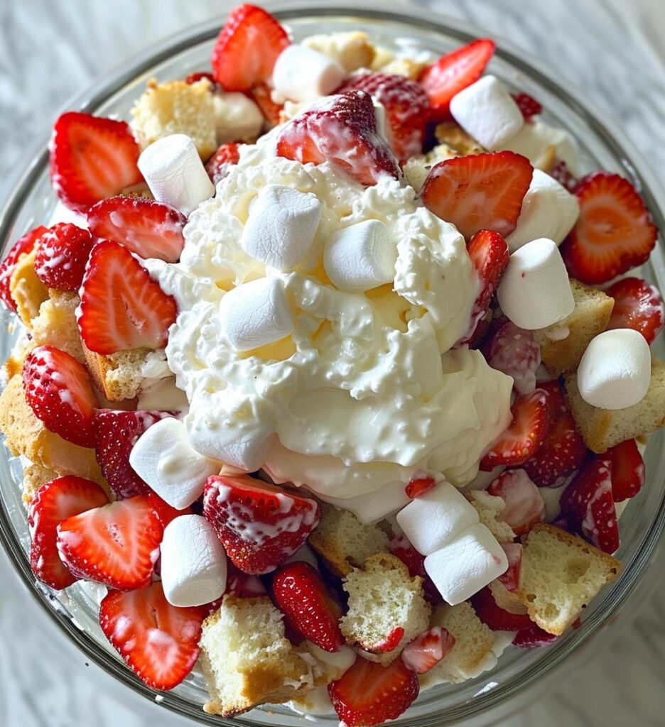 Easy Strawberry Shortcake Fluff Salad Recipe