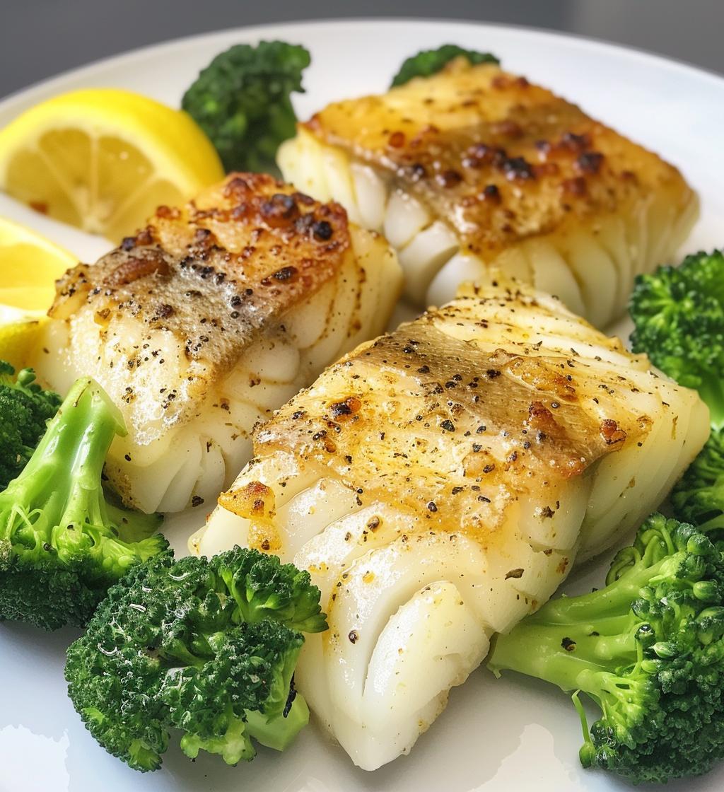 Garlic Butter Cod with Broccoli