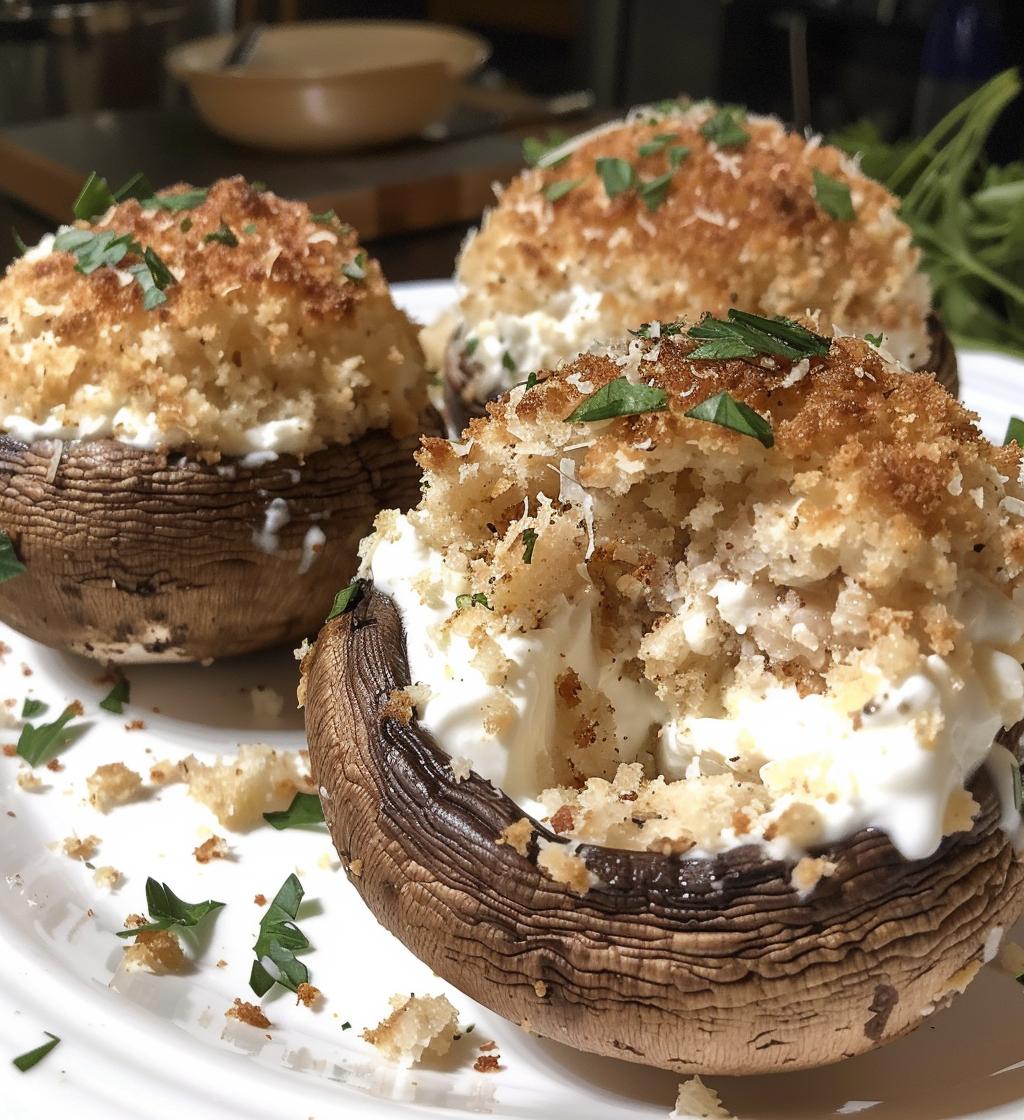 Garlic Parmesan Stuffed Mushrooms