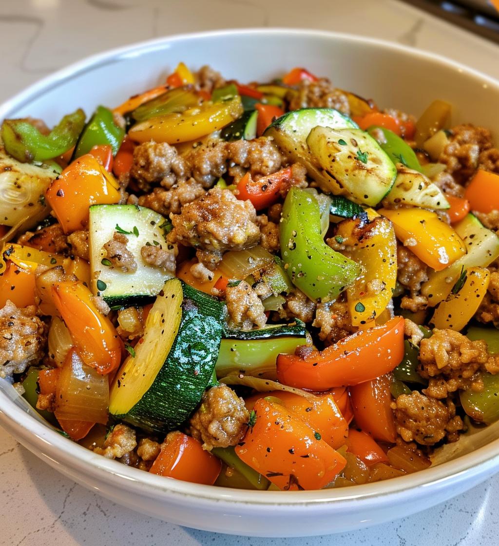 Ground Turkey & Veggie Skillet