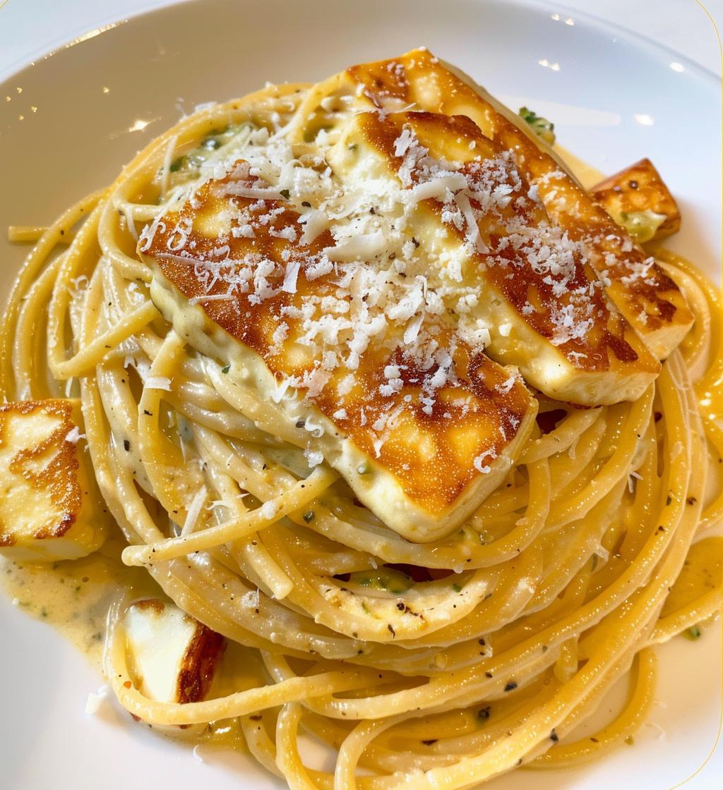 Halloumi carbonara