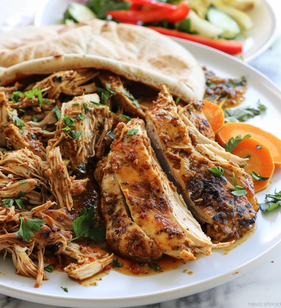 Hands-Off Slow Cooker Chicken Shawarma