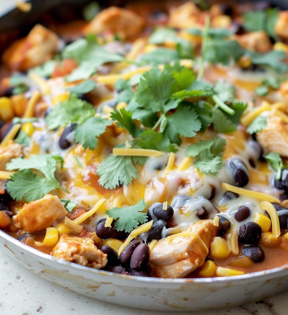 Healthy Chicken Enchilada Skillet