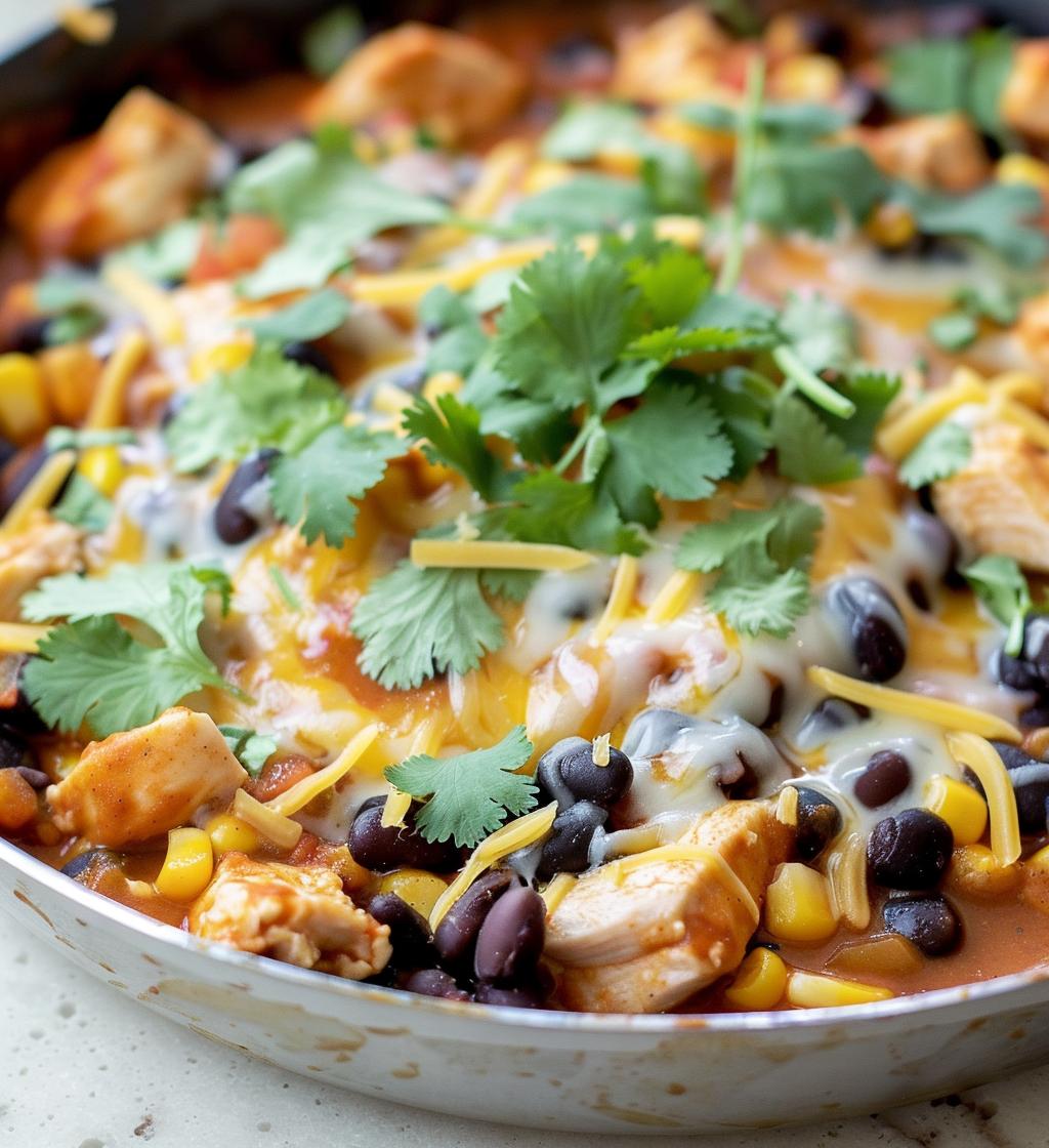 Healthy Chicken Enchilada Skillet