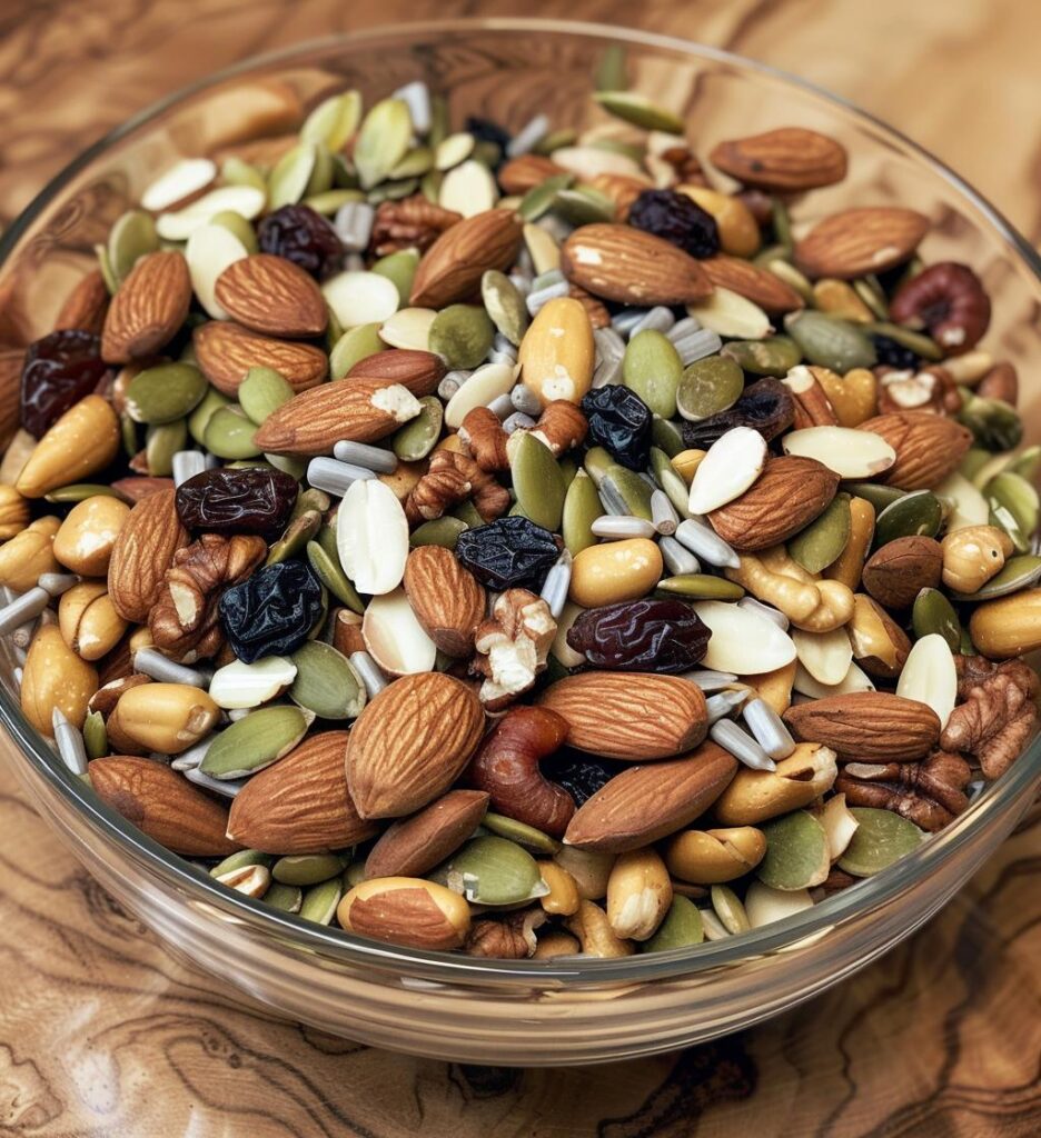 Homemade Trail Mix (nuts + seeds + raisins)