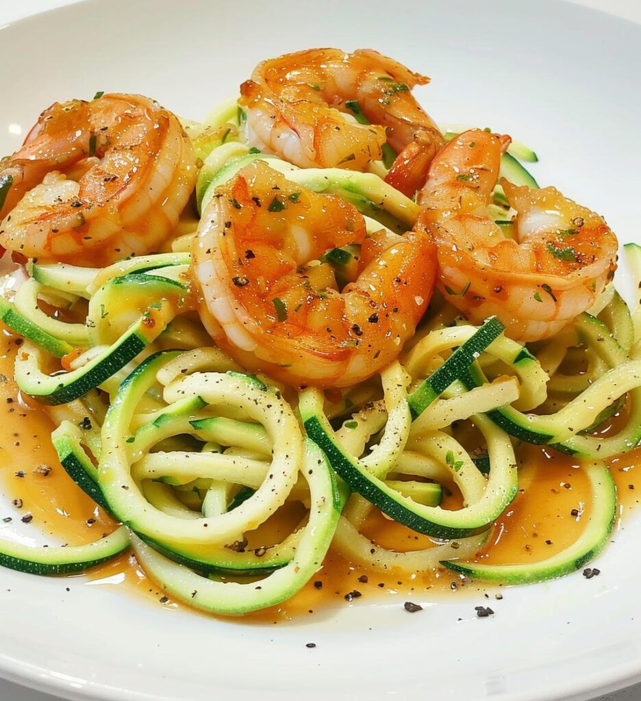 Honey-Lime Shrimp with Zucchini Noodles