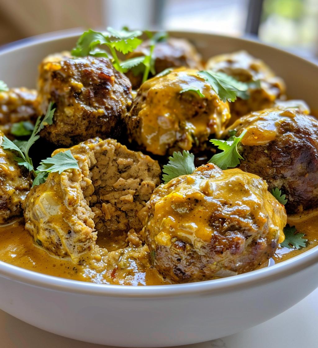 Jerk Meatballs In Coconut Curry Sauce - detail 1