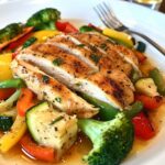 Lemon Garlic Chicken & Veggie Skillet
