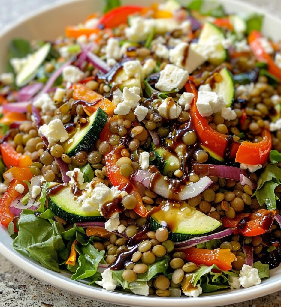 Lentil & Roasted Veggie Salad