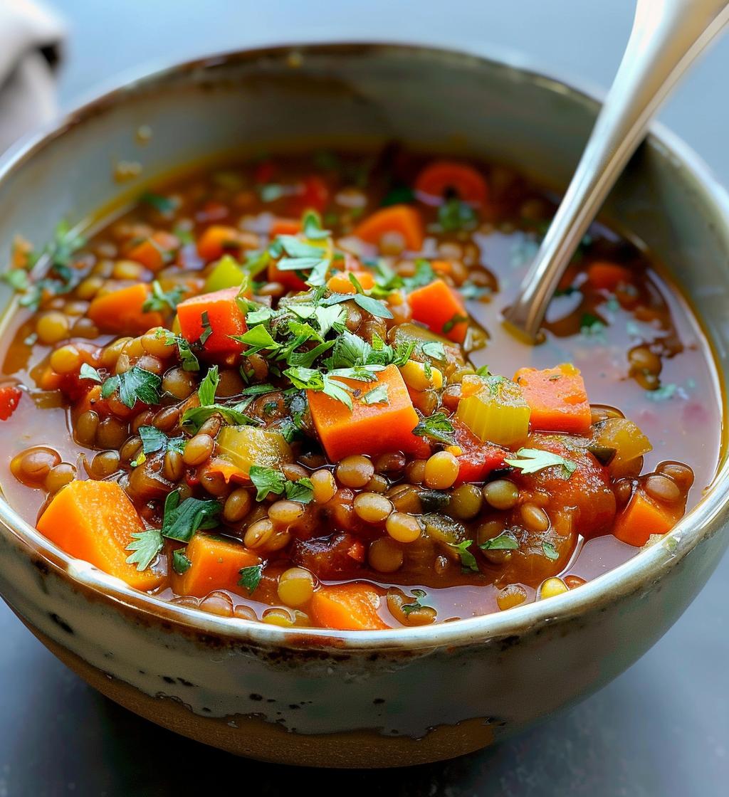Lentil Vegetable Stew - detail 1