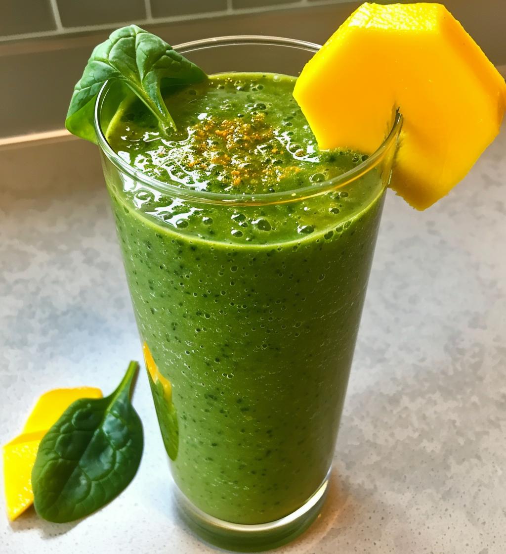Mango Spinach Smoothie - detail 1