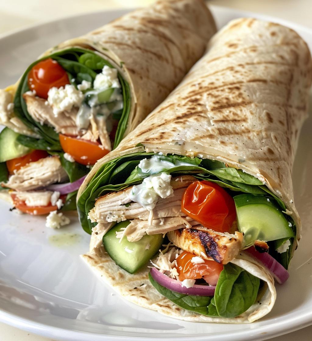 Mediterranean Chicken Wraps